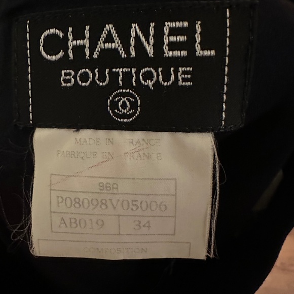 Chanel Navy Wool Skirt - Picture 1 of 4
